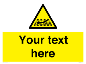 Custom Warning strong river flows